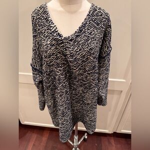 Reimagined by jcrew Navy and Cream Knit Sweater